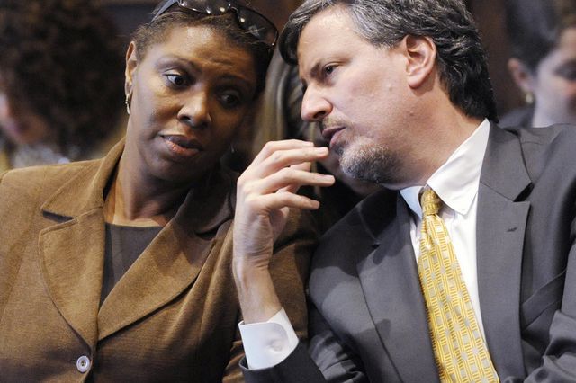 In 2008, City Councilmember Letitia James and then-Councilmember Bill De Blasio filed a lawsuit to block a vote in the New York City Council to lift term limits.